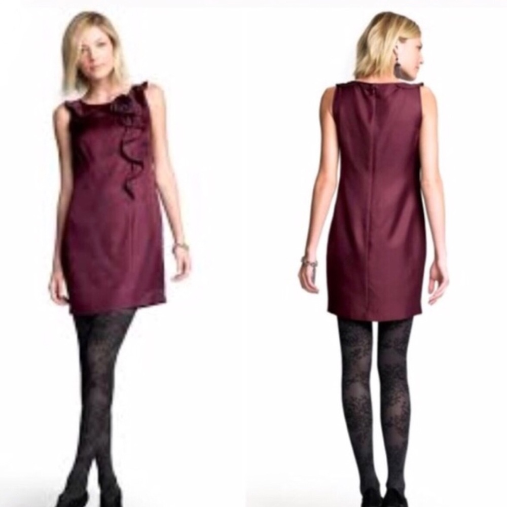 Banana Republic Burgundy silk Party Dress size 8